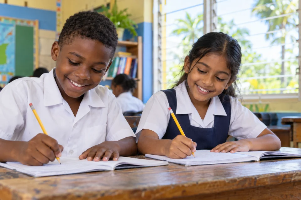 Students studying together